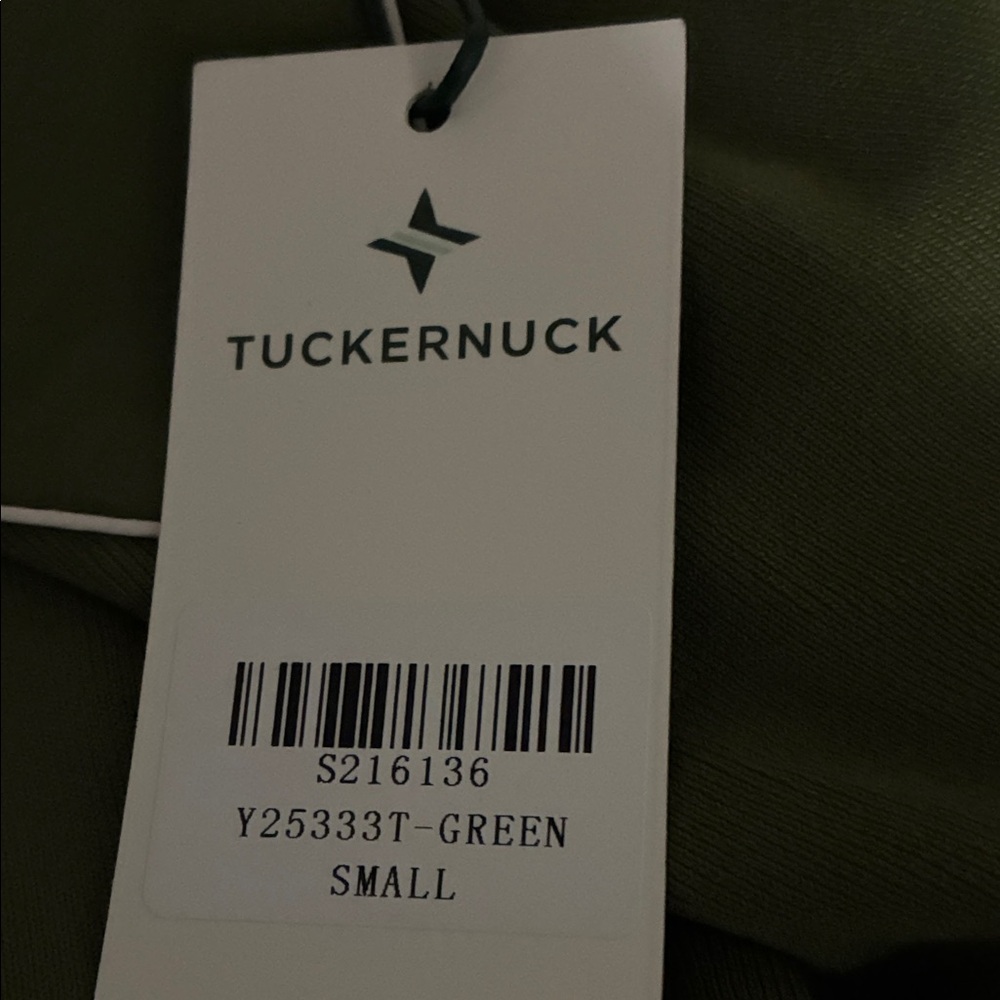 Tuckernuck Olive Green and White Long Sleeve Midi Dress - Picture 6 of 6